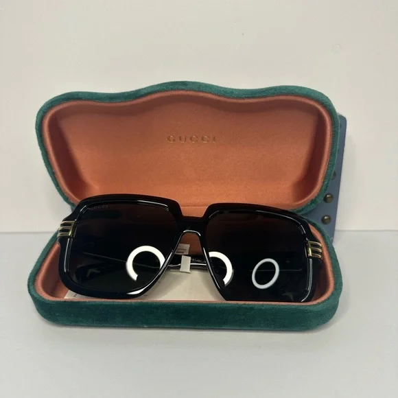 New- Authentic Gucci Sunglasses Men's GG0979S 001 Black/Grey 59-15-140mm